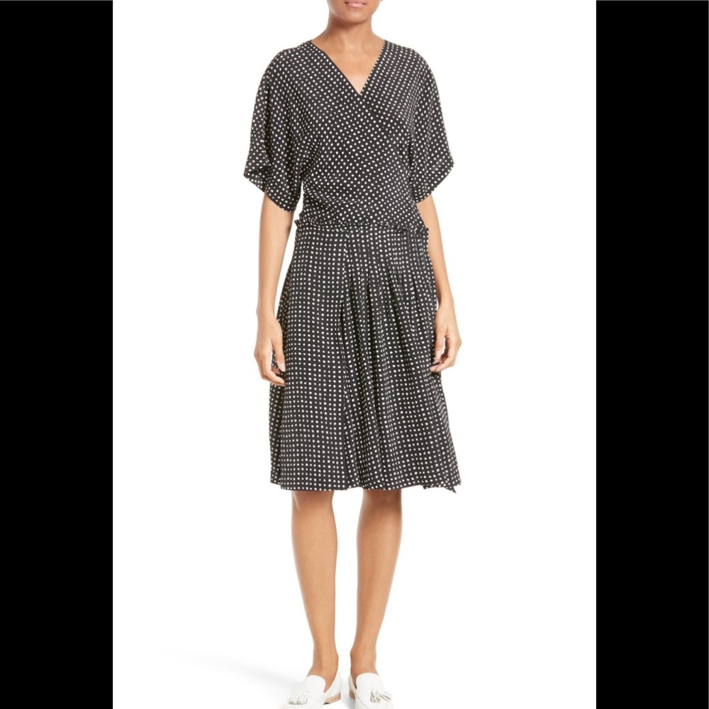 - Diane von furstenberg polka dot silk wrap dress